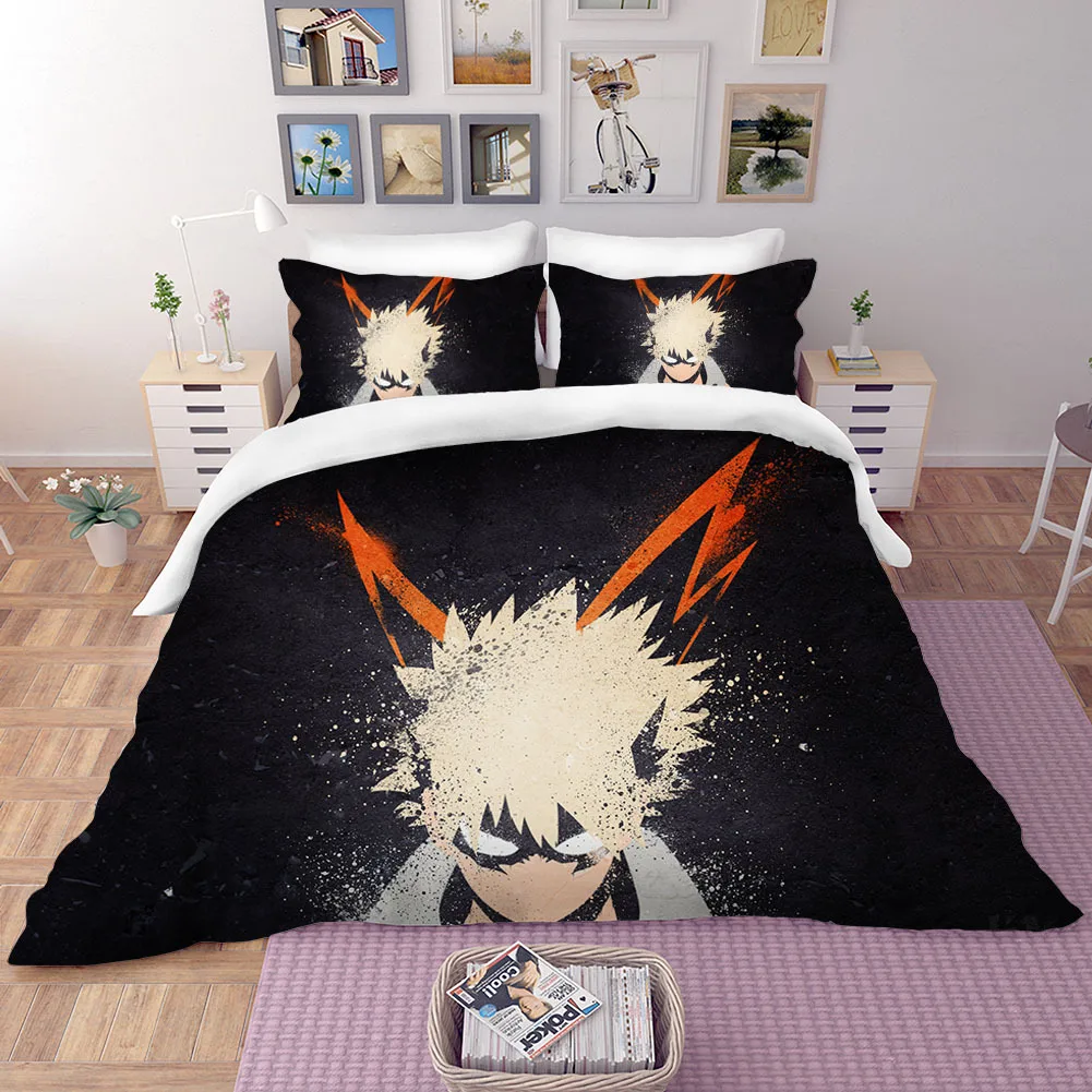 Anime Bedding Set My Hero Academia Quilt Duvet Cover Sets No Sheet Home Decor Single Queen King Size Gift Cute Boys Cartoon