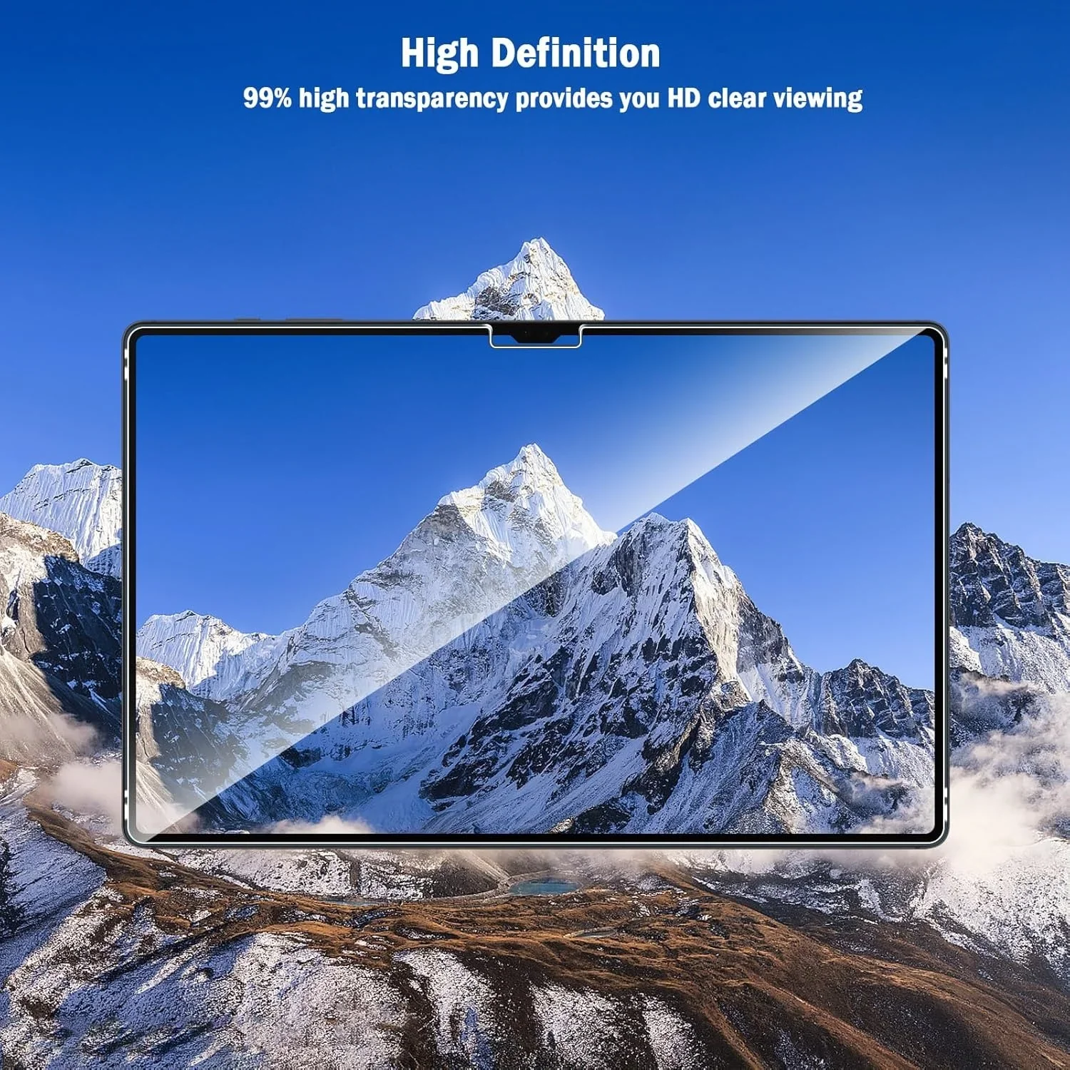 3 عبوات من الأفلام الزجاجية لهاتف Samsung Galaxy Tab S11 S10 S9 Ultra Plus واقي شاشة مضاد للخدش عالي الدقة شفاف لهاتف Galaxy Tab S10 FE+ #6