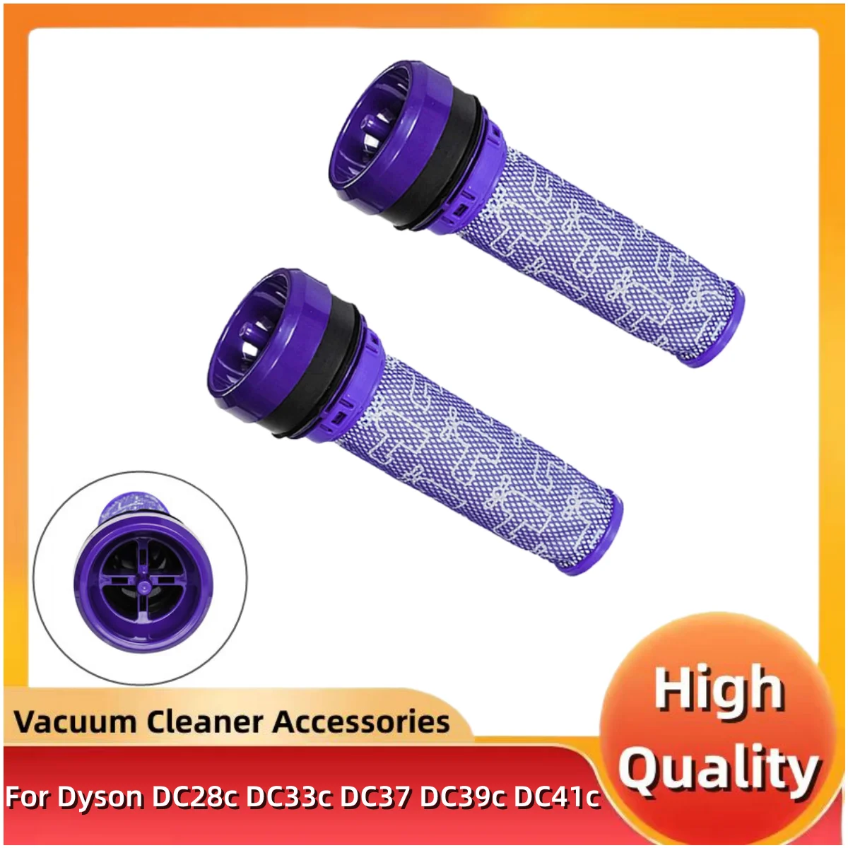 For Dyson DC28c DC33c DC37 DC39c DC41c DC53 Vacuum Cleaner Washable Pre-Filter Air Filters Spare Parts Accessories