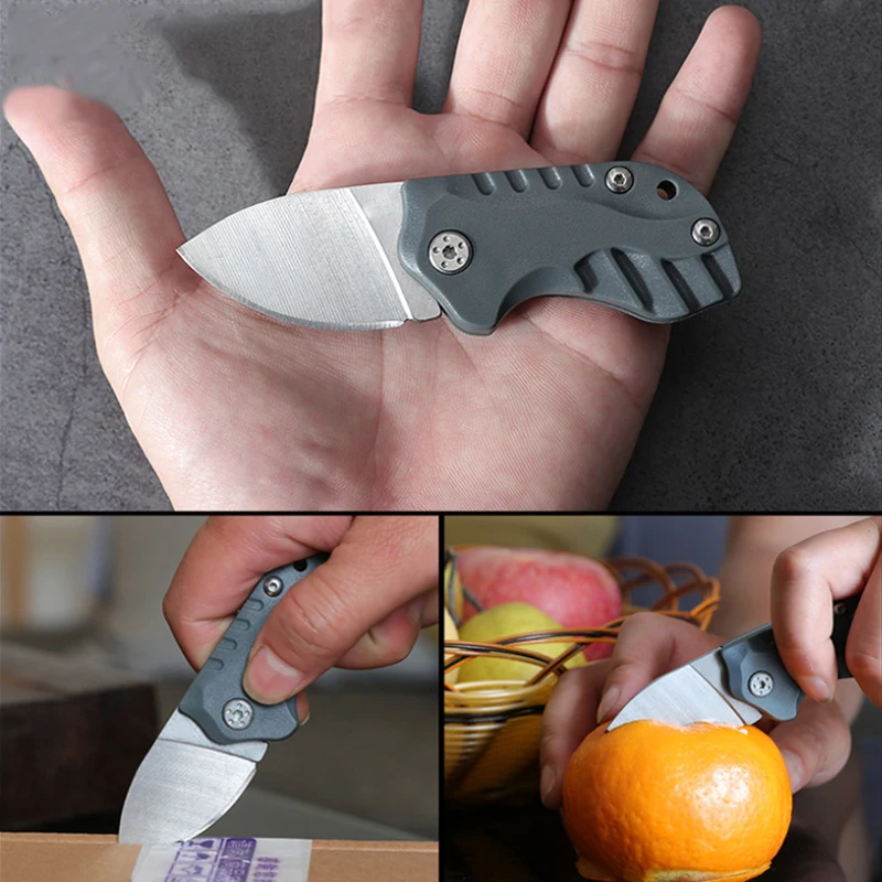 Mini cuchillo plegable de acero inoxidable D2, herramienta táctica multiusos portátil para llaves al aire libre, bolsa de regalo, nuevo