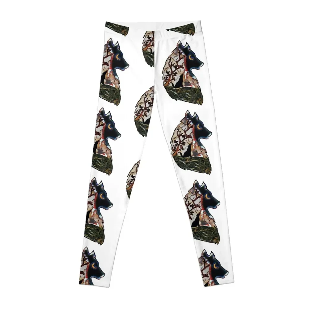 

Wolf Mountain Leggings sportswear for gym flared Womens Leggings