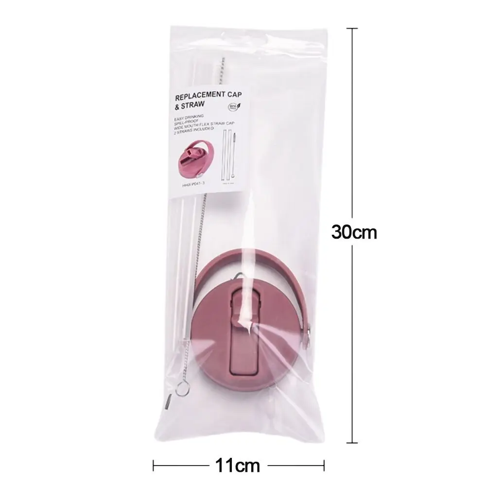 غطاء قابل للطي من الفولاذ المقاوم للصدأ ، كوب زجاجة ماء واسعة الفم ، قارورة مفرغة ، قش بديل ، عرض من القش ، من الفولاذ المقاوم للصدأ #3