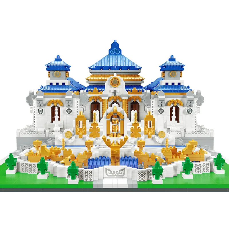 Kit di blocchi attraenti fai-da-te mattoni Classic Castle Garden House Puzzle 3D Puzzle apprendimento giocattoli educativi per bambini artigianato per bambini