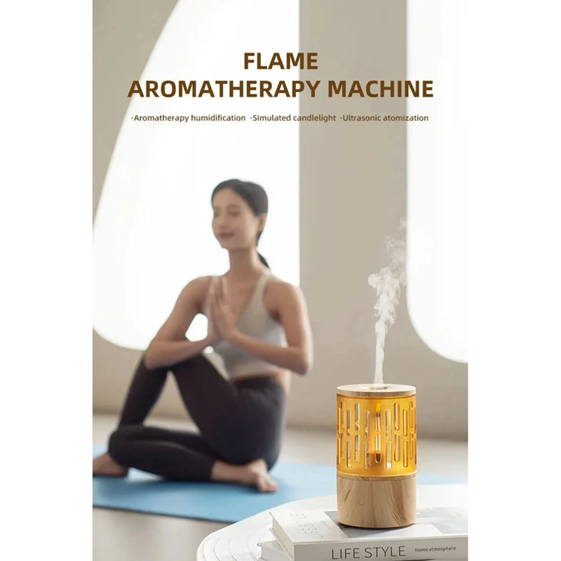 Vlam Aromatherapie Machine Kleine Huis Slaapkamer Stille Kaarslicht Atmosfeer Licht Aromatherapie Luchtbevochtiger Diffuser