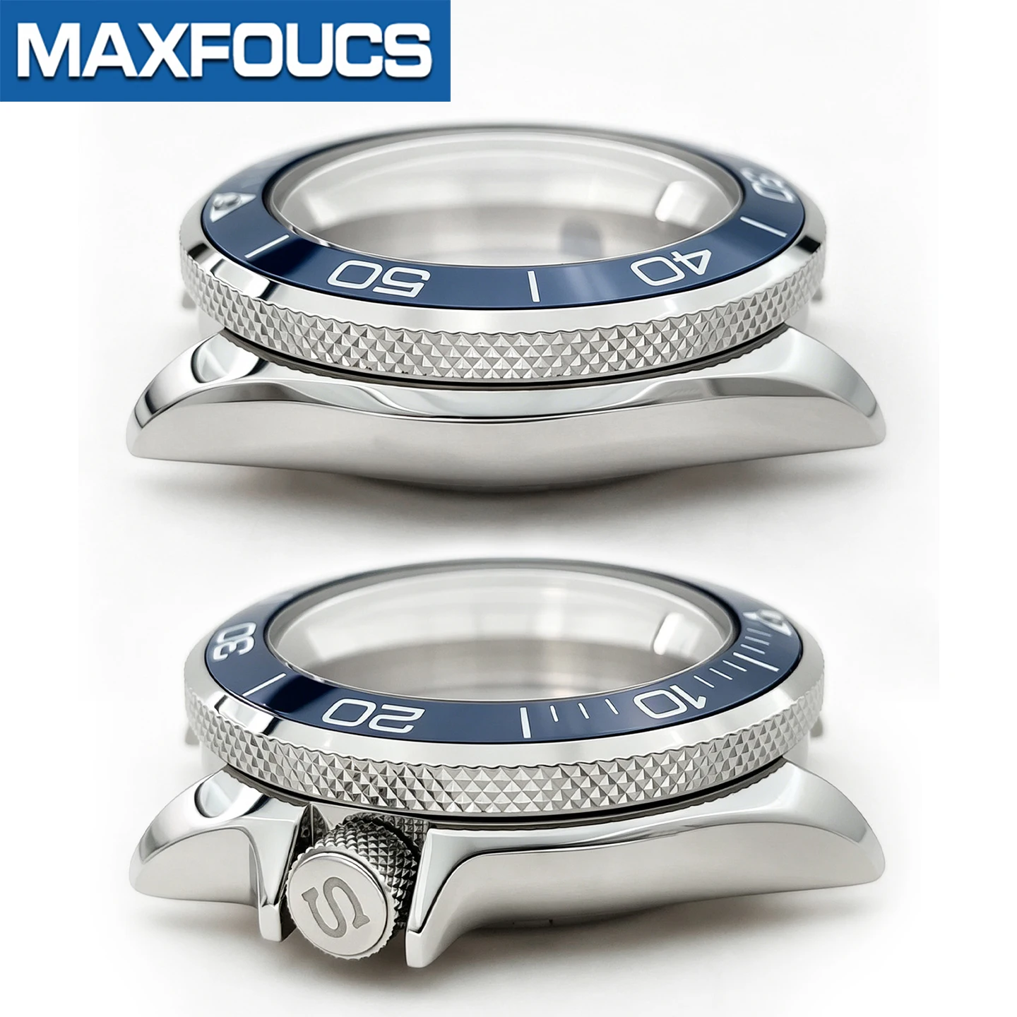 Prospex Geränderte Lünette SKX 3.8 Uhrengehäuse-Set Silber Poliert Passend für NH35/NH36/NH34 MOD Uhrengehäuse-Teile Saphir-Einsatz Maßanfertigung – Detail 8