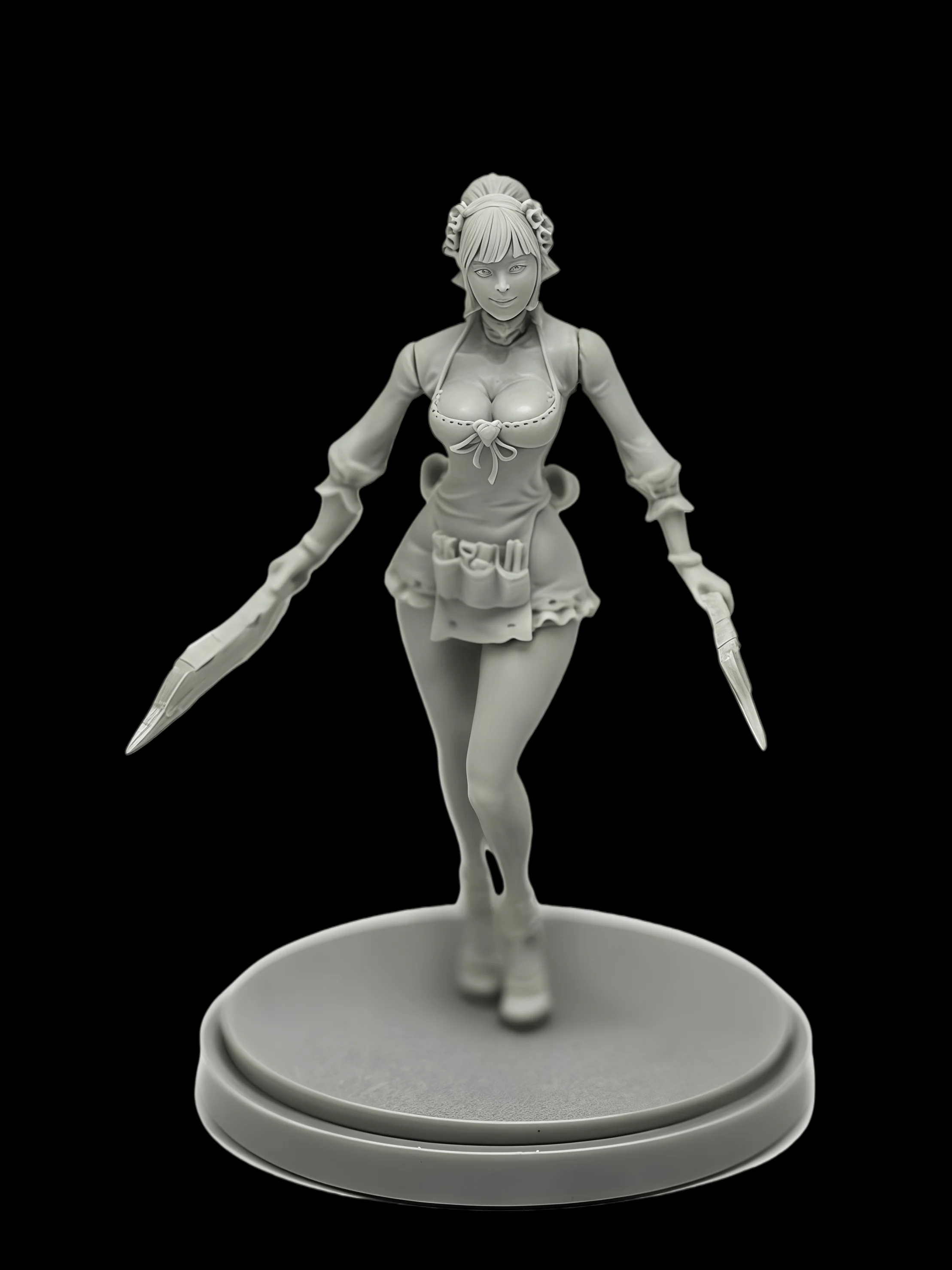 

40mm Die-casting Resin Model Assembly Kit, GK， Female Chef, Unpainted, Needs To Assemble