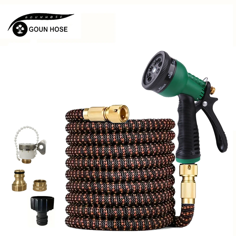 

Расширяемый волшебный шланг, мойка автомобиля высокого давления, водяной пистолет для очистки дома и сада, полив водопроводных труб, садовые принадлежности 25 футов-125 футов