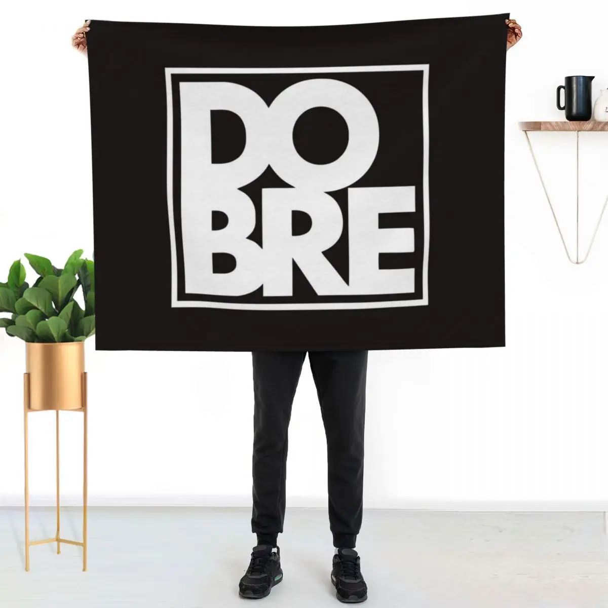 Kids Dobre Brothers White Logo Throw Blanket Outdoor Soft Blanket for Picnic Beach Camping