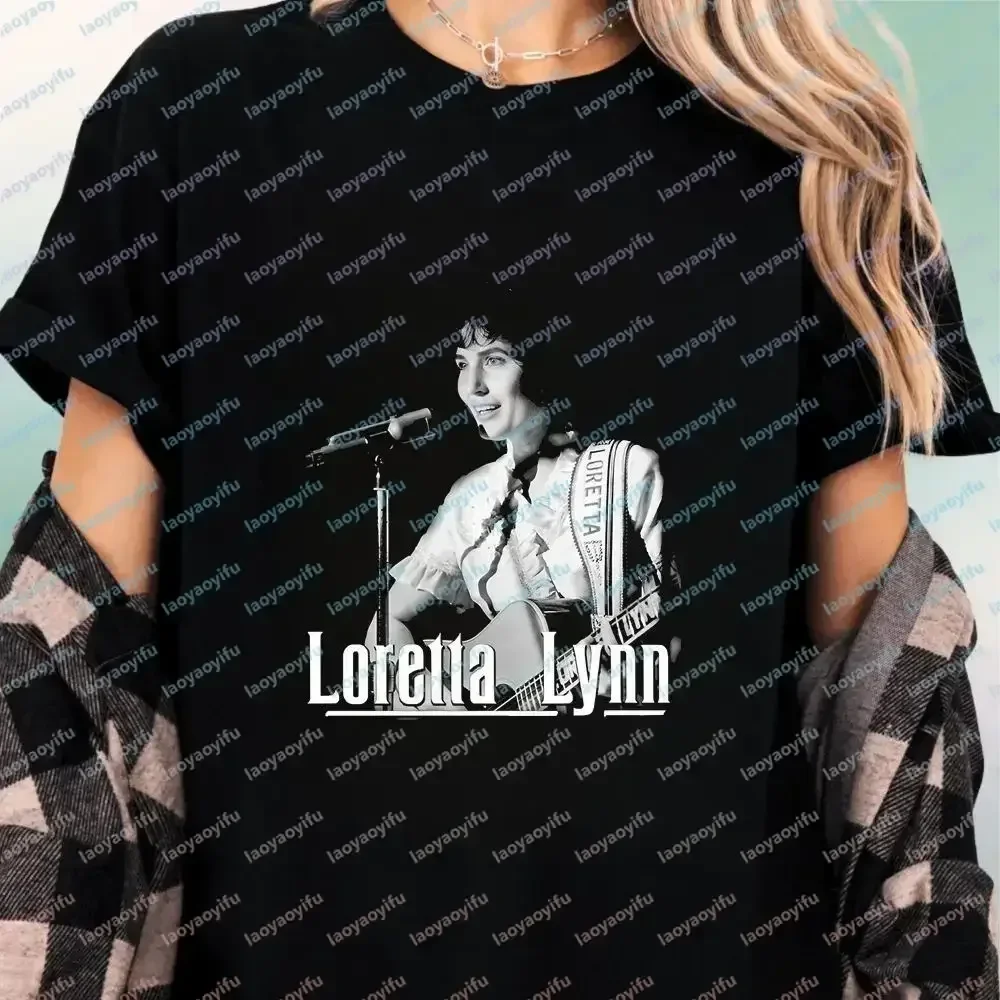 Loretta Lynn - Retro Vintage Style Summer Casual Trendy Multi-Purpose Men's and Women's Round-neck T-Shirt