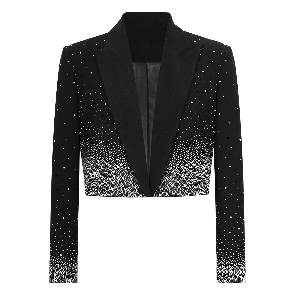 

Short Diamond-studded Women's Blazers Elegant Formal Jackets Long Sleeves Office Lady Suit Coats 2025 Autumn Outerwears