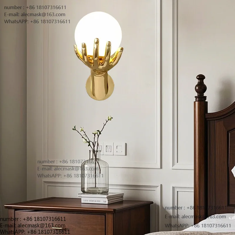 

Bedroom bedside wall lamp, living room background wall decoration, TV wall, palm wall lamp