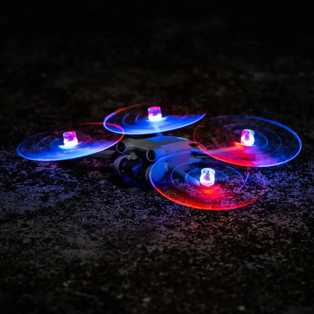 2คู่ใบพัด Drone Blade Props เปลี่ยนสำหรับ Dji Mini 3 Pro Night Cool Led กระพริบ Wing