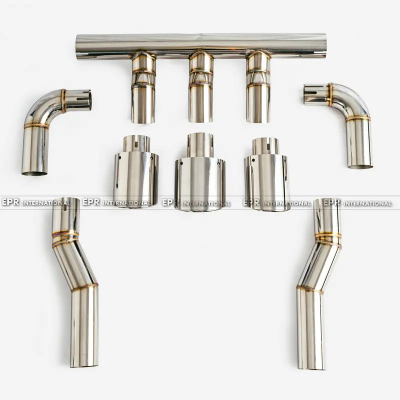 FOR Honda Civic Gen 11 FE1 TR Type Rear exhust tip set (MIddle exit, platinum tip, for sedan)