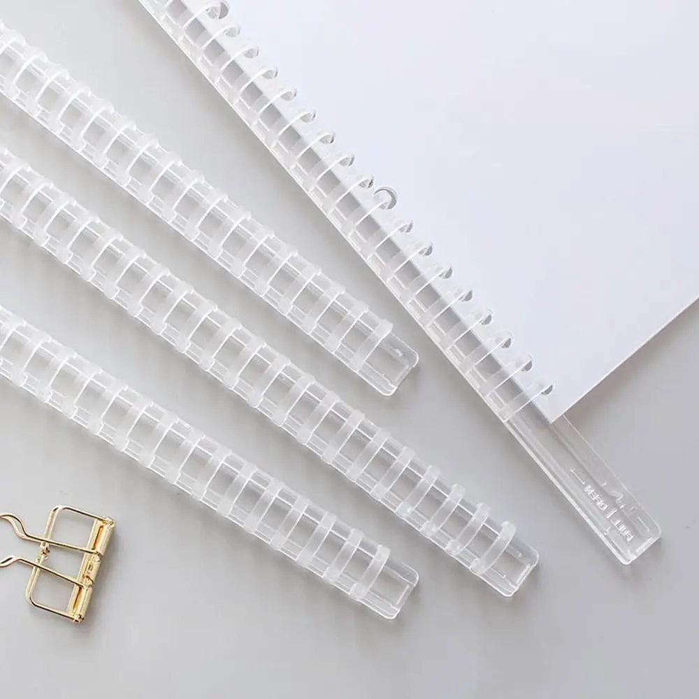 A5 B5 Original 20/26 Hole Transparent PP Loose Leaf Binder Circle Calendar Ring Push-pull Paper Collection Clips