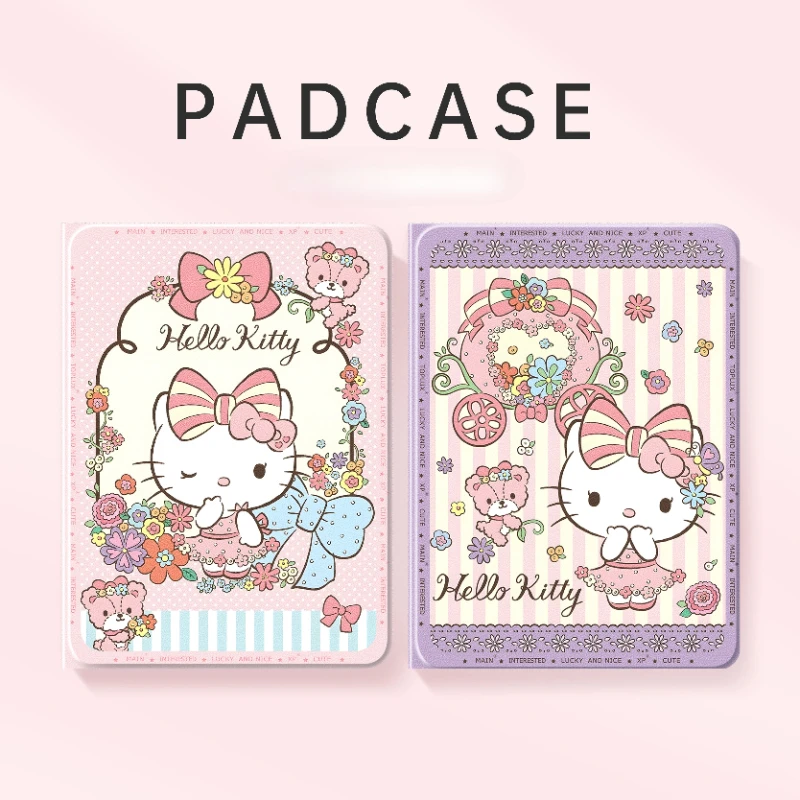 

Чехол Hello Kitty для ipad iPad 9 10 11 A16 Air3 4 5 M2 M3 10,5 дюймов 10,9 дюйма 11 дюймов Защитный чехол Pro4 5 6 12,9 дюйма M4 13 дюймов Чехол для планшета