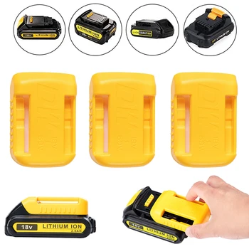 Dewalt için 1/2/3 adet 18V 20V 60V pil tutucu duvar depolama Mounts Stander montaj ekran askı Dock pil kemer toka sarı