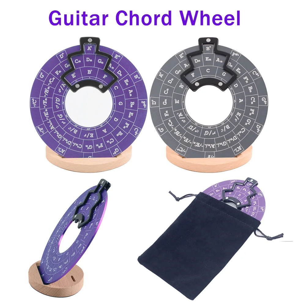 Circle of Fifths Wheel Guitar Chord Wheel Aluminium Alloy Melody Tool Double Sided Musical Educational Tool Musical Accessories