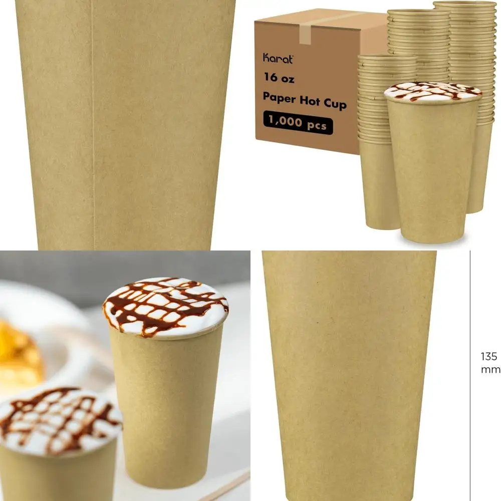 

90mm Leak-Proof Double-Lined Disposable Coffee Cups, 1000 Pack, Perfect for Cafes and Offices