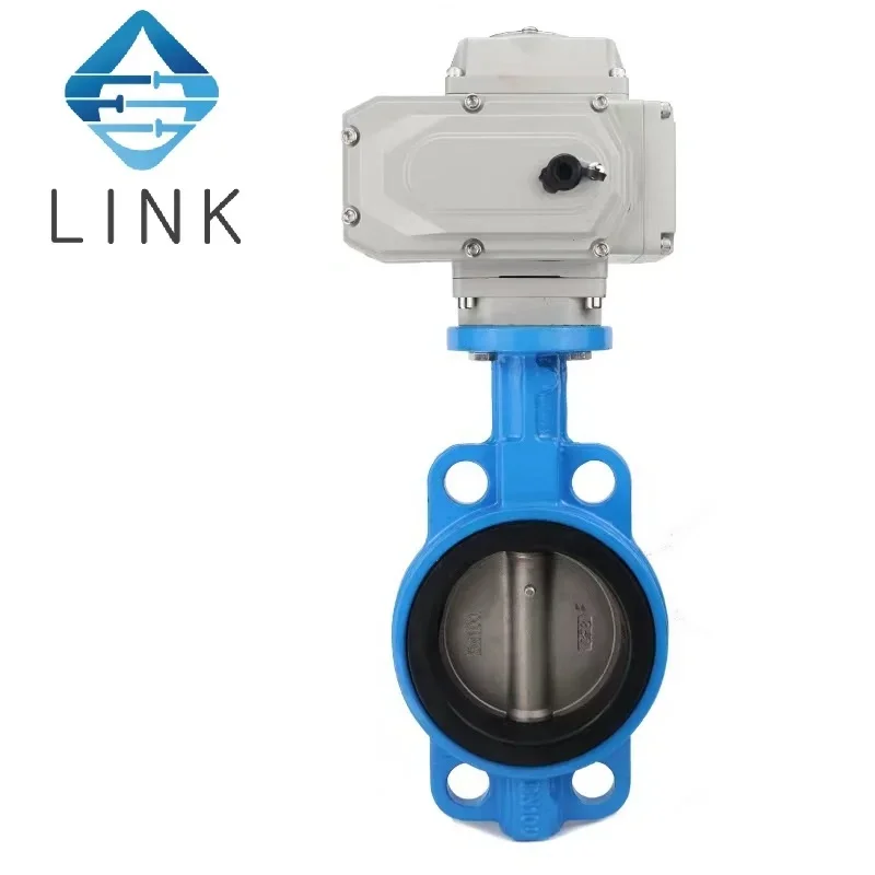 

Electric Motorized Butterfly Valve Wafer Connection with EPDM Seat Cast Iron Material