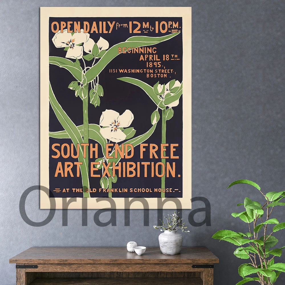 Art Nouveau Poster | Vintage Exhibition Poster | Retro Home Decor Canvas Painting Wall Art Prints Modular Pictures Cuadros