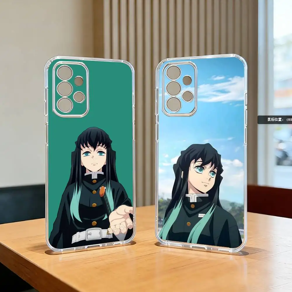 Demon-n Slayer Muichiro-o Tokito Phone Case Transparent Silicone Soft For Samsung S25,S24,S21,S22,S23,S30,Ultra,S20,Plus,Fe