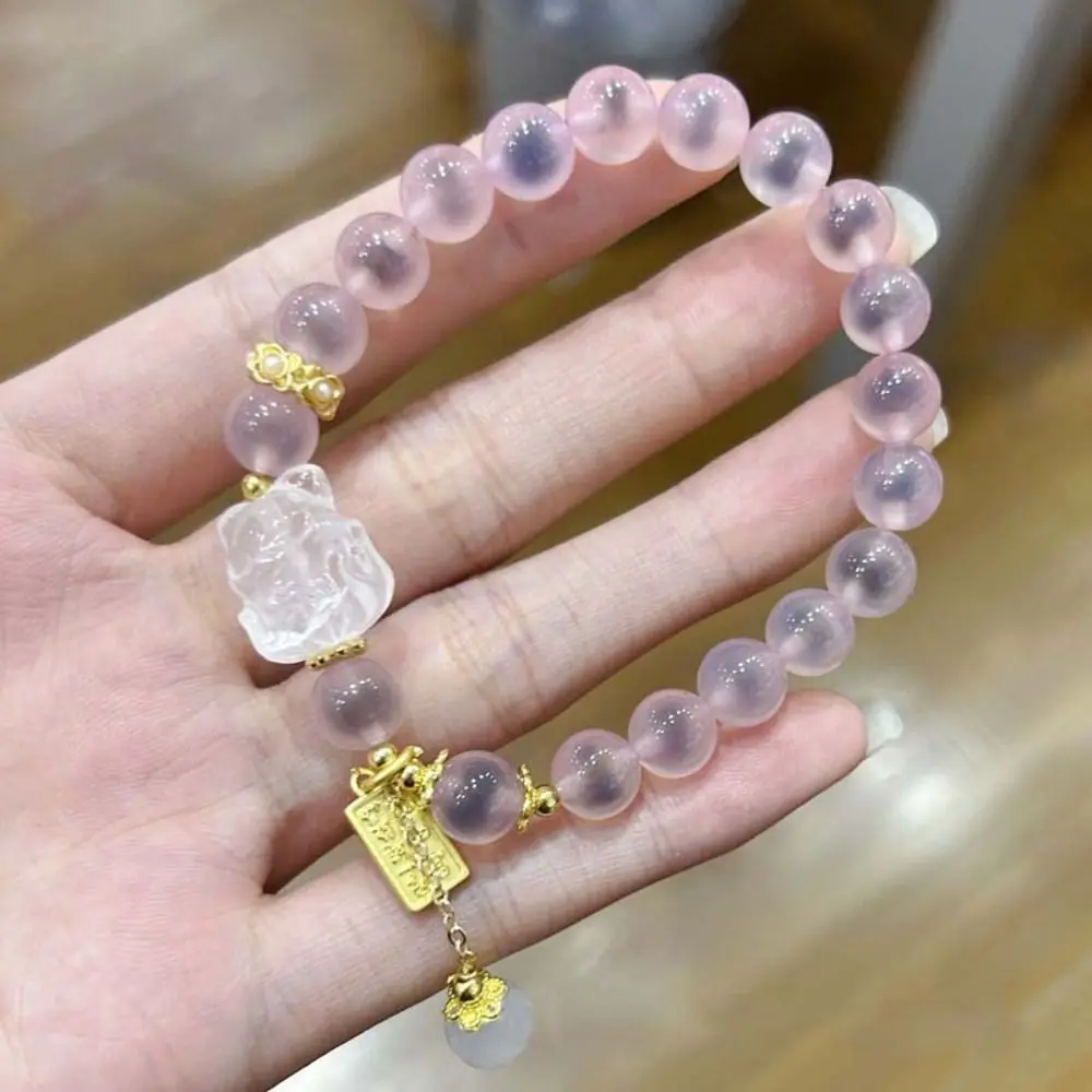 الأزياء محظوظ العقيق الخرز أساور كريستال الأيدي مجوهرات أساور فاخرة خمر شرابة قلادة حبة سلسلة سوار النساء