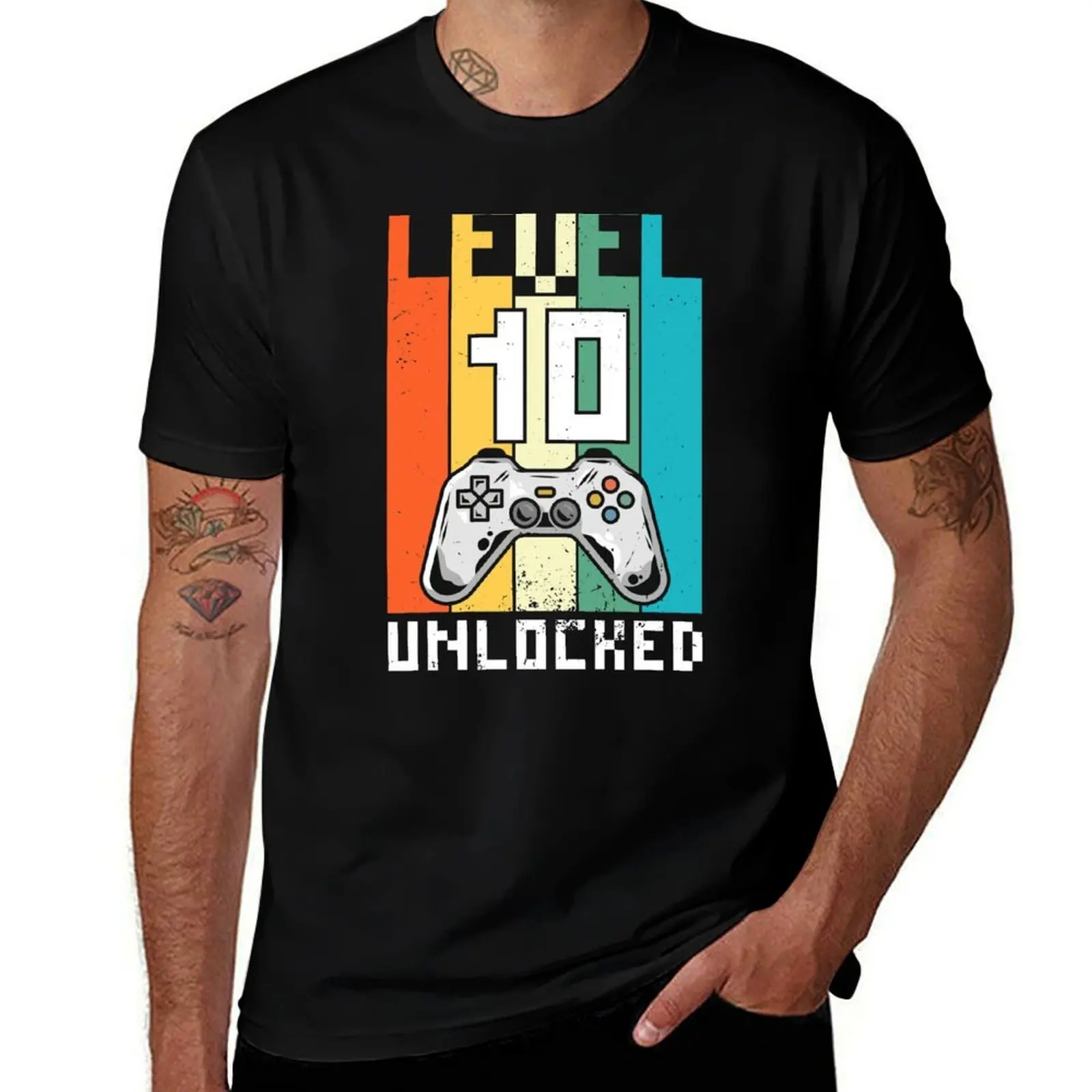 

Level 10 Unlocked Funny 10th Birthday Gift for Video Gamers T-Shirt man graphic t shirt g man t shirts for men T-Shirt
