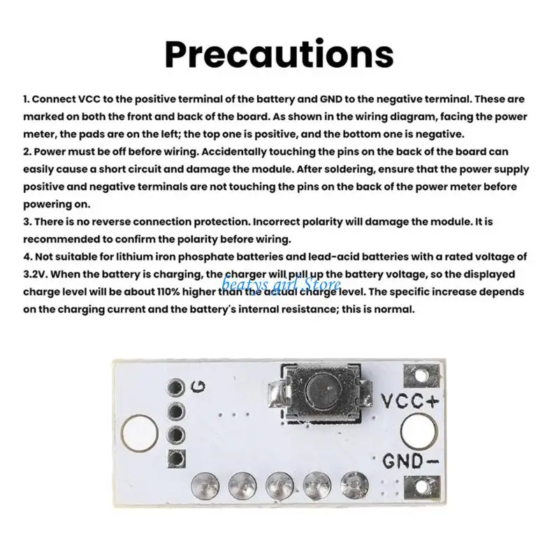 C7AB Battery Level Module for 1-4S Series Battery Meter Battery Percentage Display Module Replacement