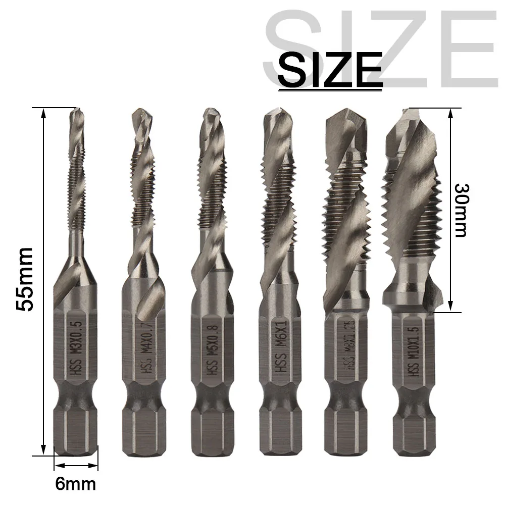 6mm HSS High Speed White Steel Twist Drill Bit For Rotary Tool Wood/Metal Hole Cutter Drill