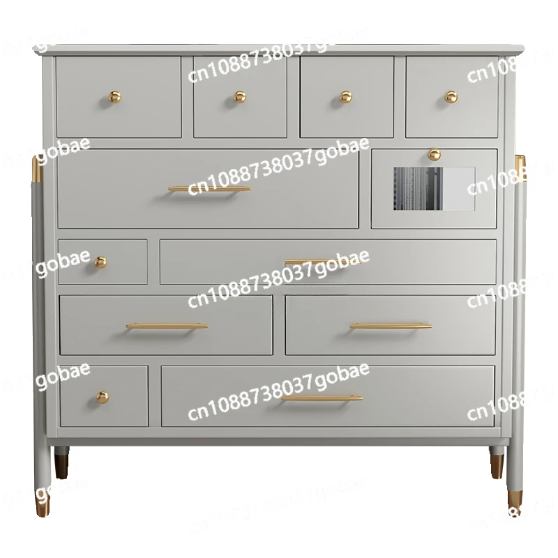 L'm'm Mediterranean Retro Twelve Chest of Drawers Living Room Drawer Storage Cabinet