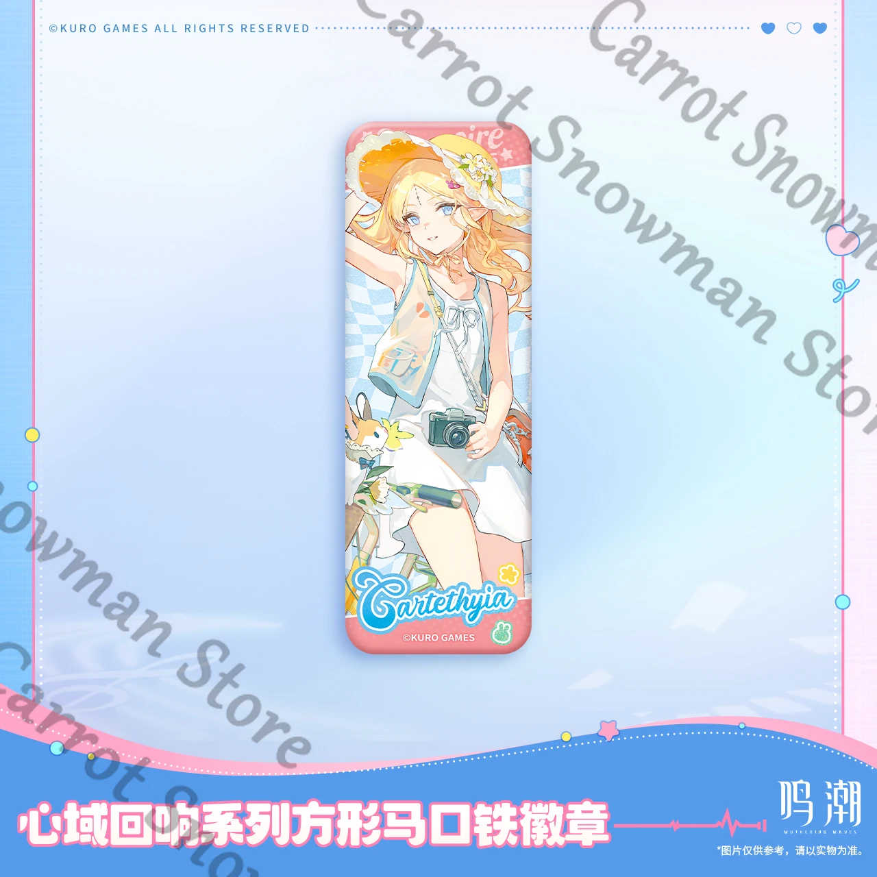 زملاء Wuthering Waves Cartethyia Lupa Rover man/Miss Heart Echo Series شارة صفيح مربعة رسمية أصلية مجموعة هدية