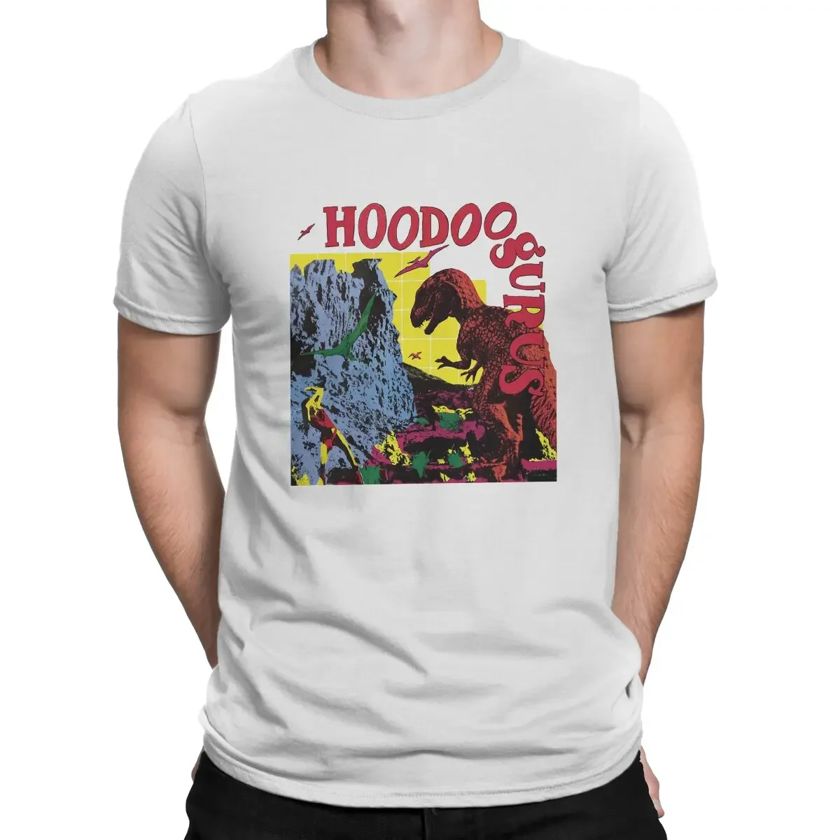 Polyester Graphic Men Tees Summer Clothing Harajuku Crewneck TShirt Dinosaur Hoodoo Gurus Stoneage Romeos T Shirt  men clothing