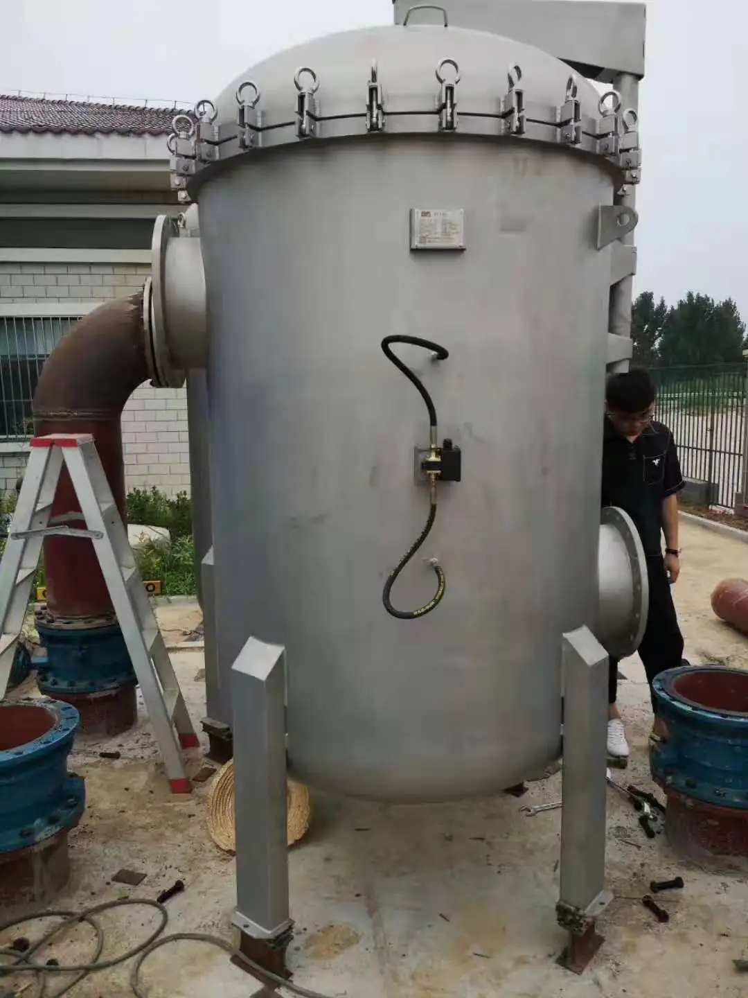 

Environmental Machinery Stainless Steel Swimming Pool Cartridge Filter PLC Motor Automatic Running Durable Reusable 1 Year