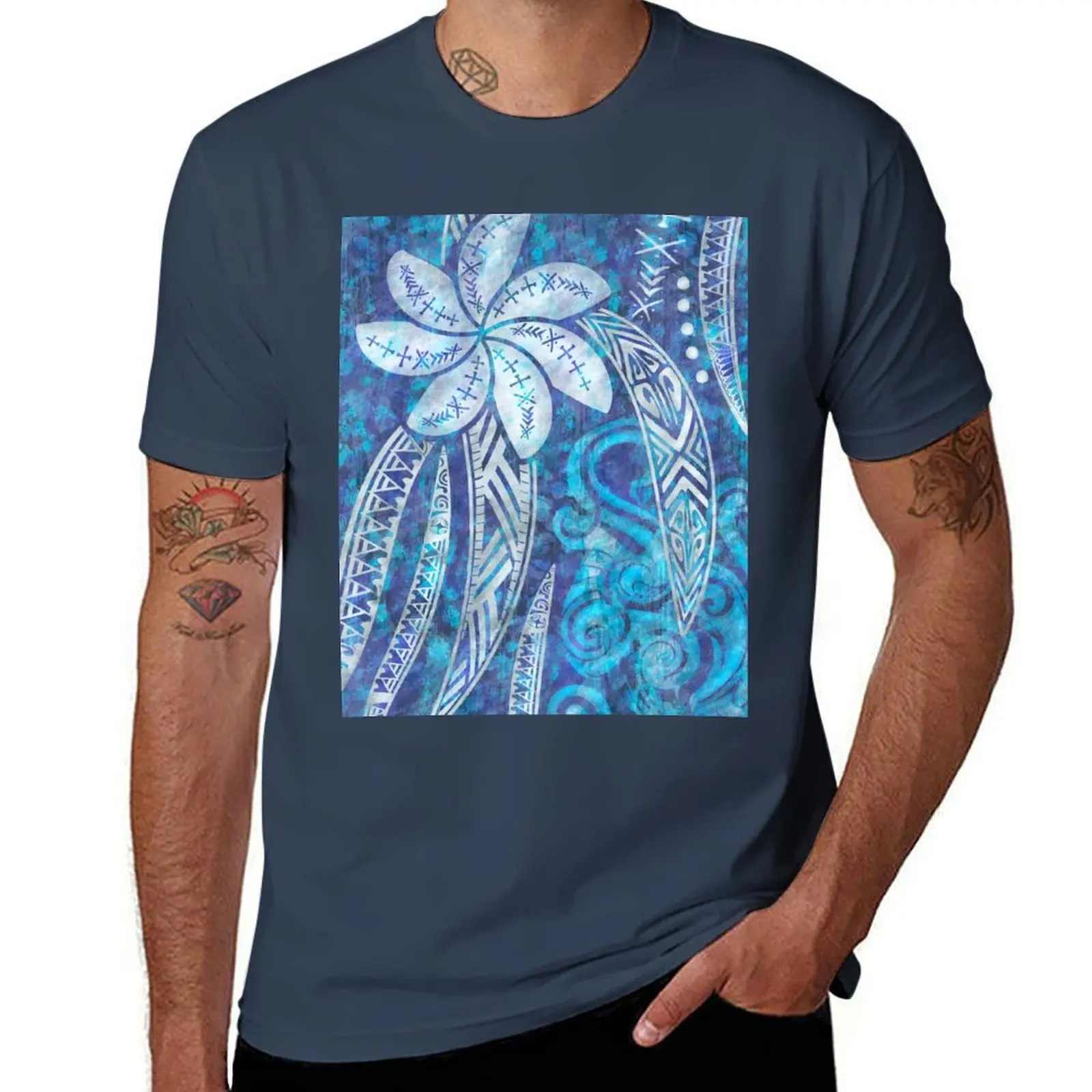 

SAMOAN Tattoos - Hawaiian Decor- Cool Blue Breeze T-Shirt man t shirt summer funny t shirts man man tshirt T-Shirt