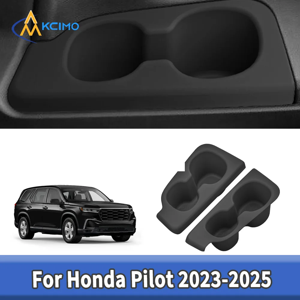 

2PCS TPE 3rd Row Cup Holder Inserts for Honda Pilot 2023-2025 Anti-Slip Shock-Absorbing Tidying Storage Tray