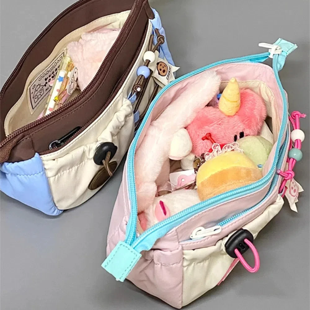 

Милый преувеличенный чехол для канцелярских принадлежностей, канцелярские товары, фирменный пенал, унисекс, регулируемая сумка для хранения косметики, унисекс