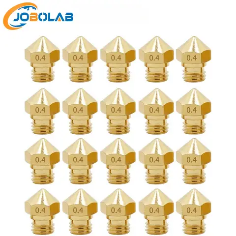 20pcs MK10 M7 Extruder Brass Nozzle 1.75mm Brass Extruder Print Head for 3D Printer Wanhao Dupicator D4/I3/Dremel QIDI Makerbot