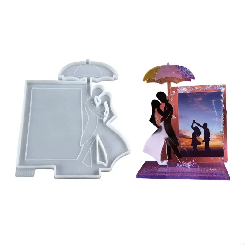 

E1PE DIY Couple Shaped Epoxy Resin Frame Mold Creative Picture Frame Mould for Home Decors and Unique Gift Making