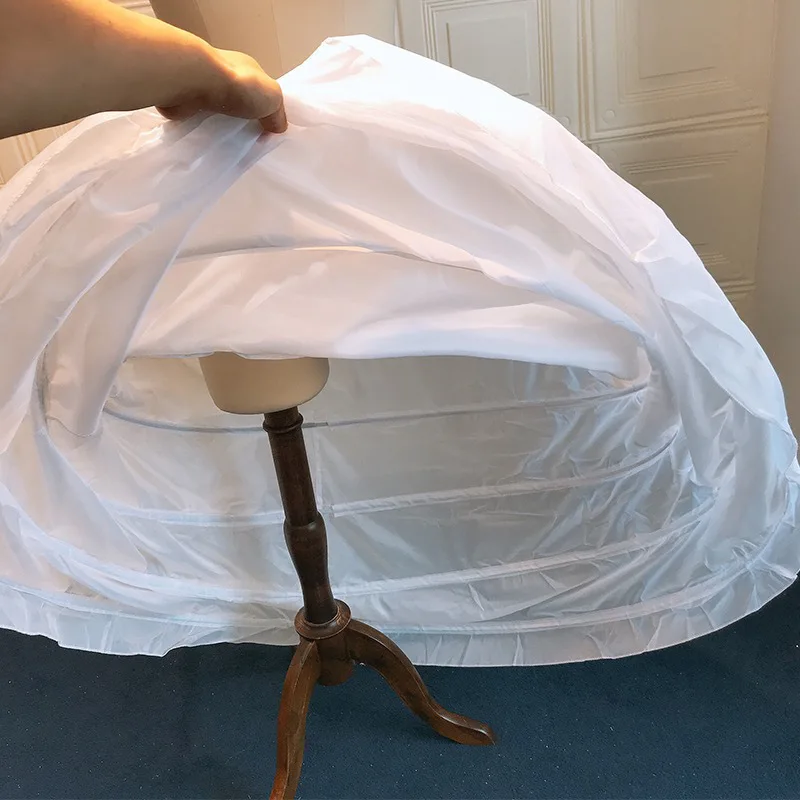 New Arrival 6 Hoop Elastic Waist Bridal Gown Drawstring Dress Tulle Underskirts Wedding Petticoats image 3