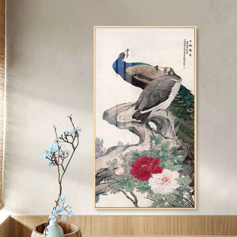 

Flowers Birds Poster and Print Chinese Style Canvas Paintings Landscape Cuadros Wall Art Pictures for Home Decoration-02