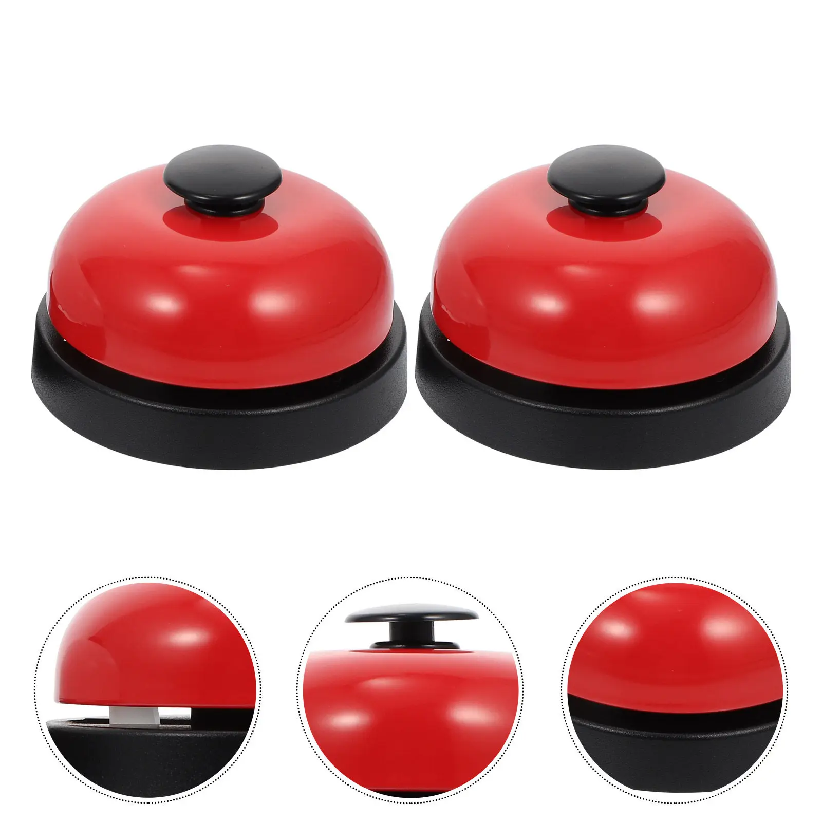 2 Pcs Wired Video Doorbell Buzzers for Games Counter Ring Service Wedding Hand Answering Devices