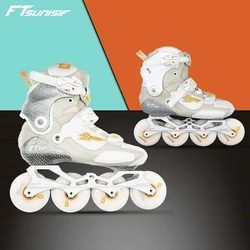 FT Children's Carbon Fiber Roller Skates Adult Men's And Women's Slalom Shoes Speed Skating Skates Full Set Of Professional Fa