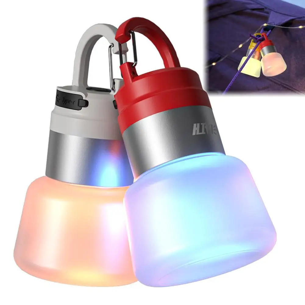 Portable Camping Light Water Bottle Lamp Outdoor Night Work Lights Tent Hanging Lamp With Hooks