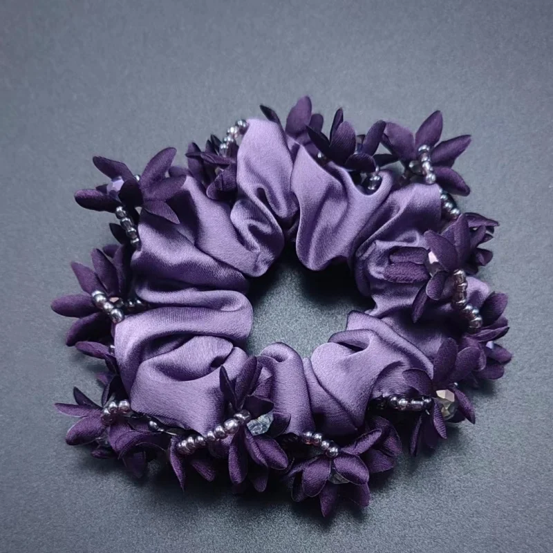 Dickdarm-Haarband, hochwertiges Haar-Accessoire, Kopfschmuck, Blume, koreanische Mode, Damen-Haarseil, Nadel Jepкики Волос – Detail 12