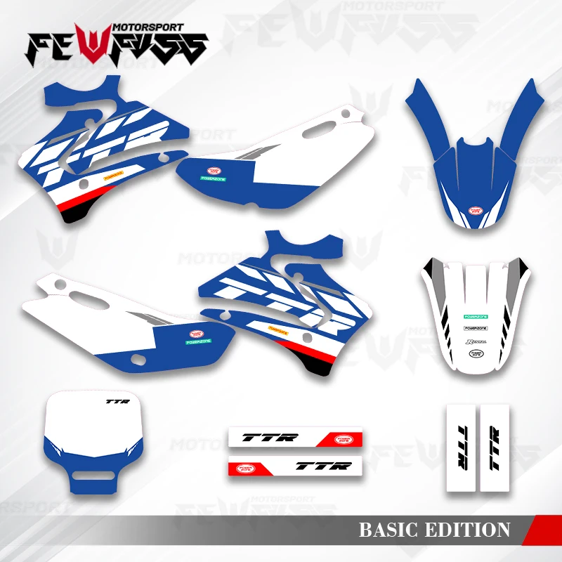 

Fewfuss Graphics Decals Stickers Motorcycle Background Custom For YAMAHA TTR 125 TTR125 2000 2001 2002 2003 2004 2005-2007 002