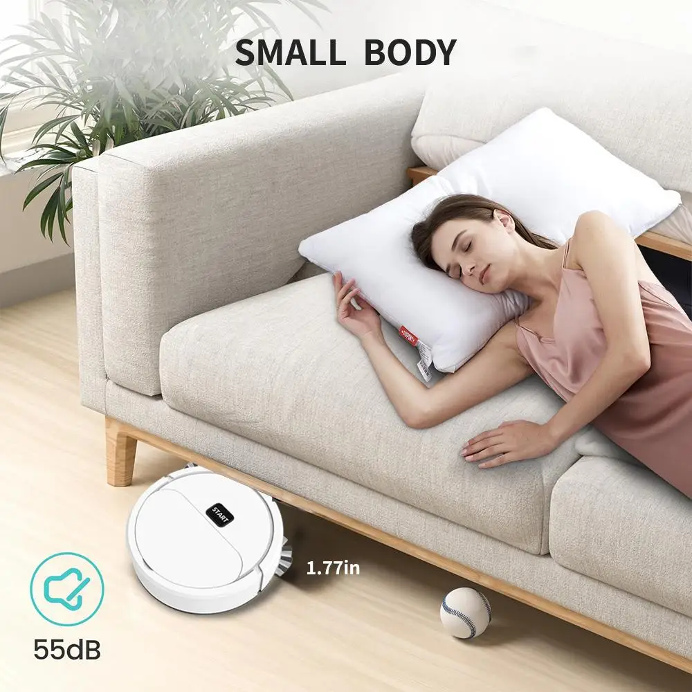 Sweeper Robot Powerful Suction Automatic Cleaning Intelligent Silent Rechargeable Home Sweeper Vacuum Cleaner