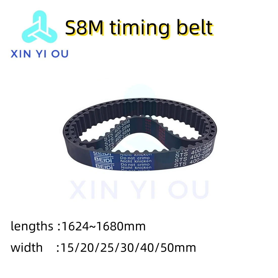 S8M timing belt lengths1608~1680mmS8M width15/20/25/30/40/50 high torque toothed belt