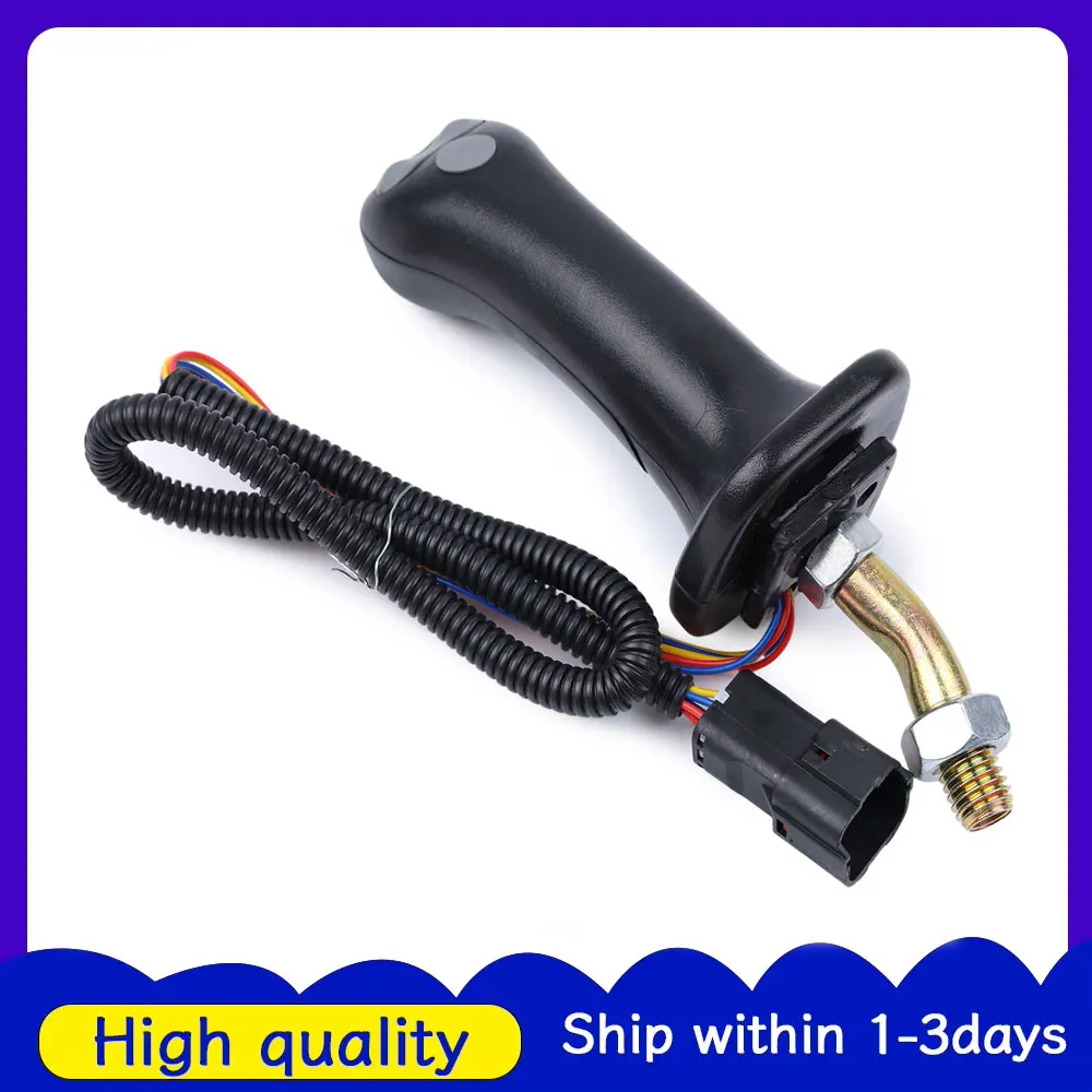 Plastic Aluminum Alloy 2 Button Excavator Joystick Handle Compatible for Caterpillar Skid Steer Loader 216B 216 216B SERIE