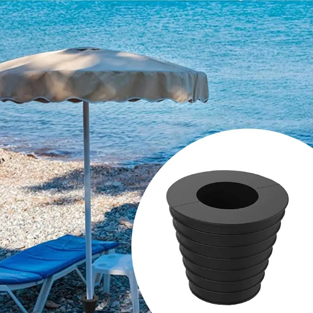 Umbrella Cone Wedge, Parasol Base Stand, Patio Table Hole Rings Plug for Patio Table Hole Opening or Base Stand Black