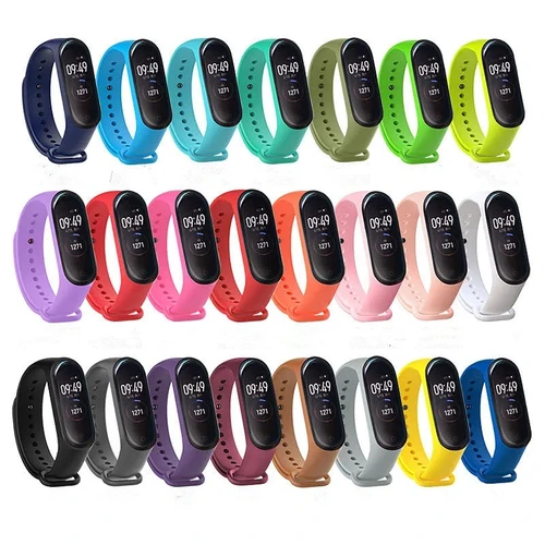 Pulsera de repuesto para Xiaomi Mi Band 3 4 5 6 7 correa de silicona para Miband 3 4 5 6 7 8 correa de reloj inteligente